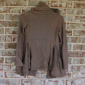 Free People Swing Peplum Pocket Cardigan Sweater